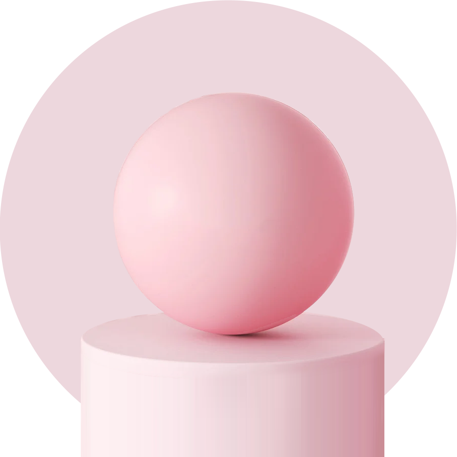 Pink yoga pilates ball